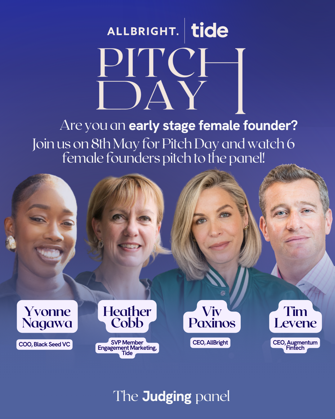 Attend AllBright Pitch Day in partnership with Tide