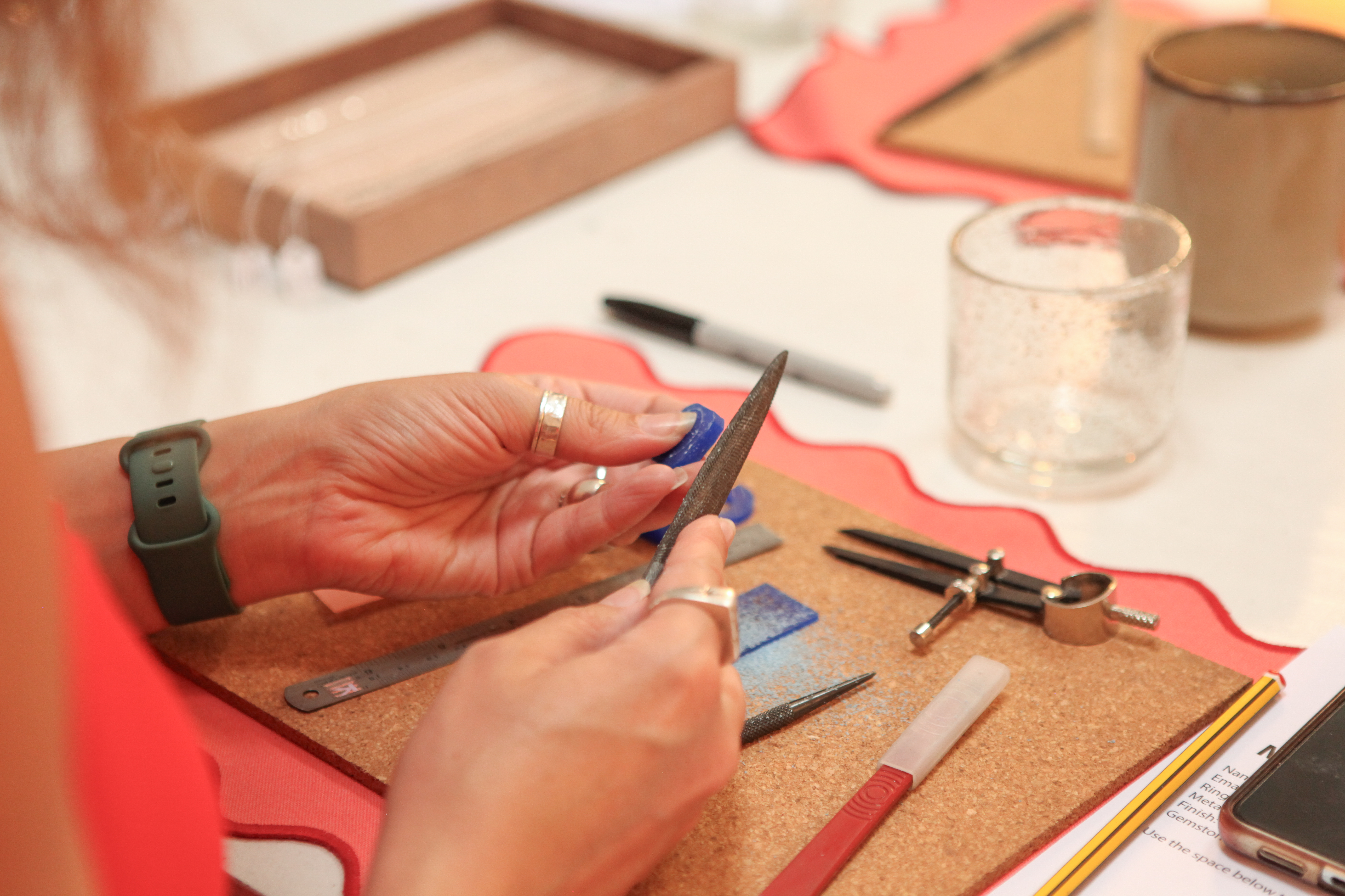 The cover image for the event: Unleash your inner jeweller and craft something beautiful at our ring-making workshop at Fulham Pier.