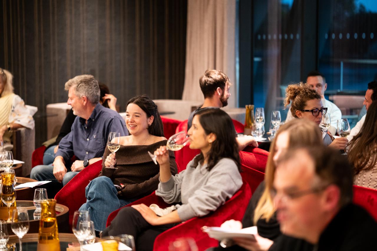 The cover image for the event: Celebrate International Women’s Day at Fulham Pier with a special edition of Pier & Pour wine club.