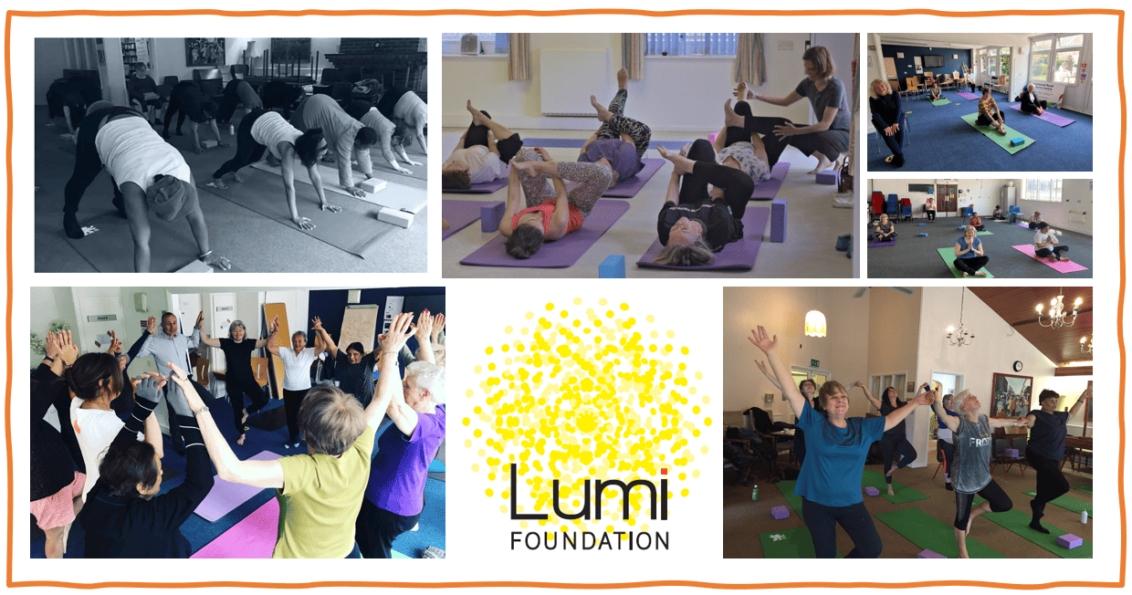 The cover image for the event: Join LUMI's Chair & Mat Yoga session and enjoy gentle movement, stretching and relaxation. Suitable for all abilities, with chair and mat options.