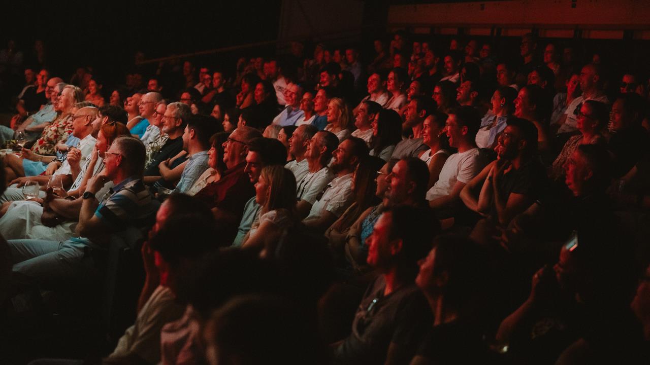 The cover image for the event: This summer laughter takes centre stage at Fulham Pier as Comedy Box returns 
