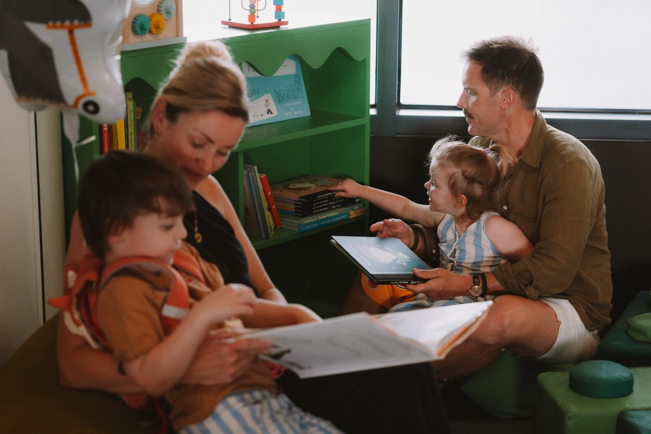 The cover image for the event: Explore, draw and play at the Little Leaf Library - books, play blocks and fun for kids three and over. Open daily!