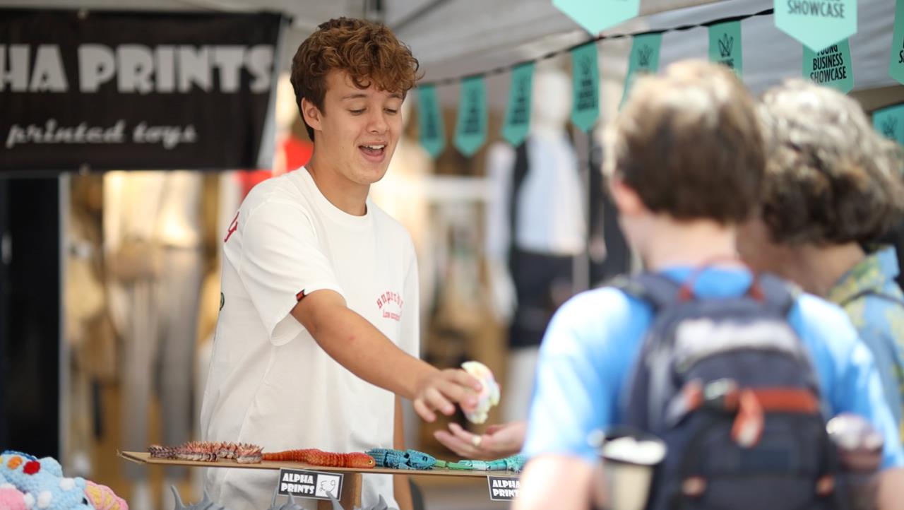 The cover image for the event: Discover the UK's next generation of entrepreneurs at the Young Business Showcase Pop-Up Market.