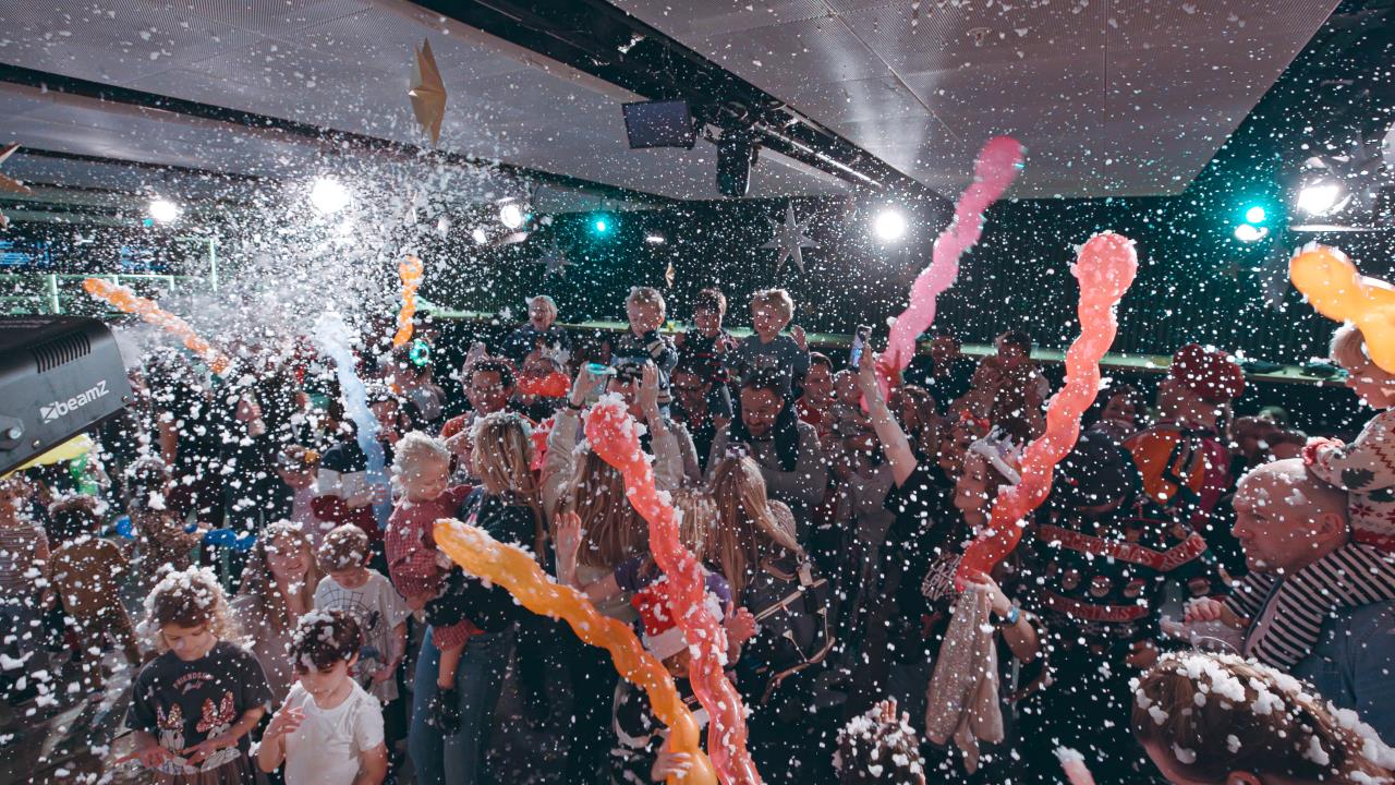 The cover image for the event: Come and enjoy a spring fling with the kids as the original family rave, Big Fish Little Fish, returns to Fulham Pier after two sold-out events. 