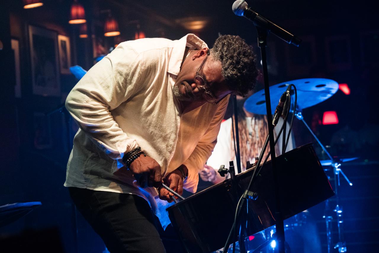 The cover image for the event: As part of the EFG London Jazz Festival, we’re bringing internationally acclaimed jazz musician and steel pan virtuoso Leon Foster Thomas to Fulham Pi