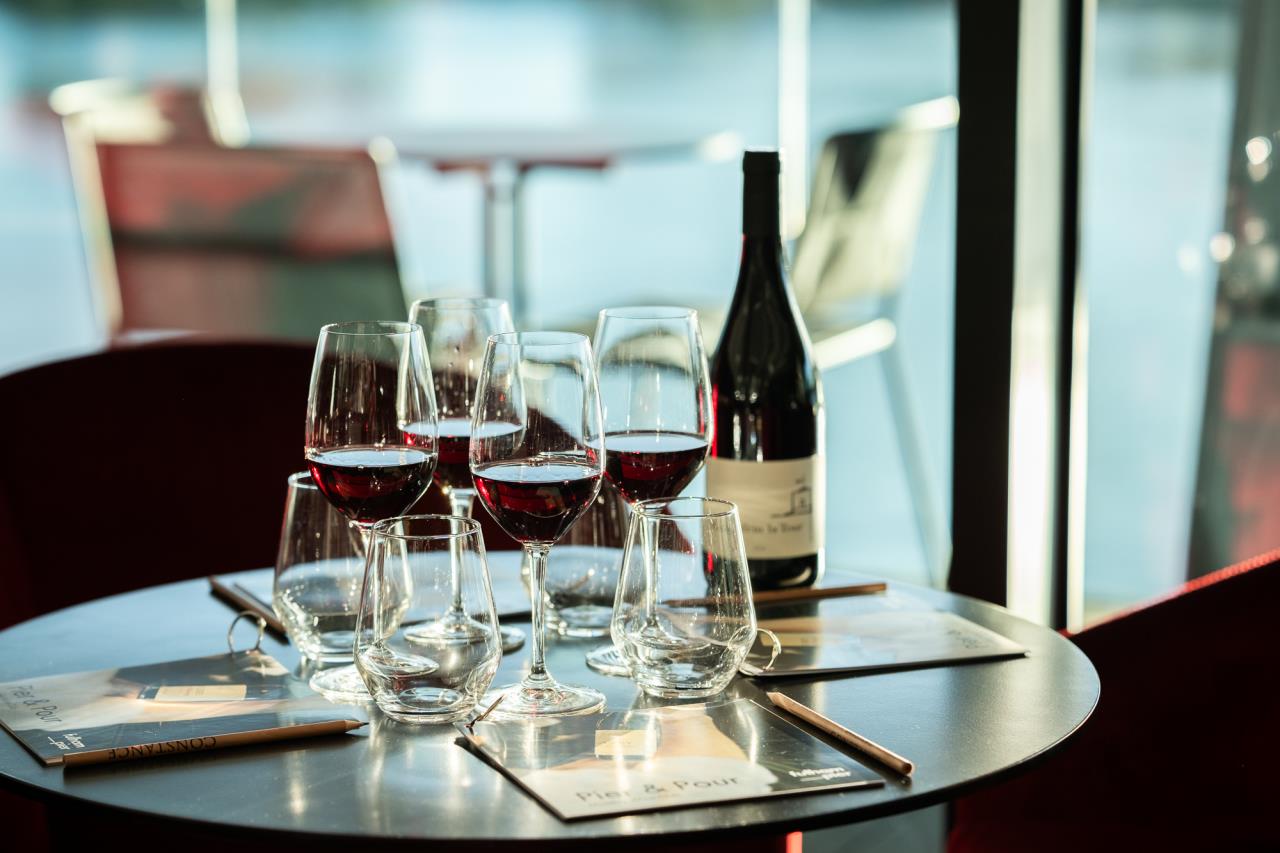 The cover image for the event: Fulham Pier's monthly wine club. 