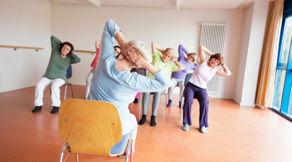 The cover image for the event: Join LUMI's Chair & Mat Yoga session and enjoy gentle movement, stretching and relaxation. Suitable for all abilities, with chair and mat options.